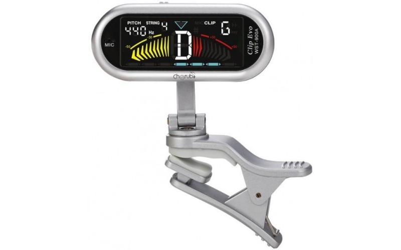 CHERUB WST-900A - цифровой хроматический тюнер-прищепка с цветным дисплеем