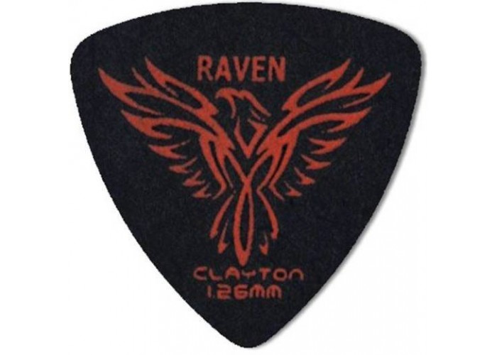 CLAYTON BRT.26/12 - набор медиаторов - 1.26 mm BLACK RAVEN широкие 12 шт