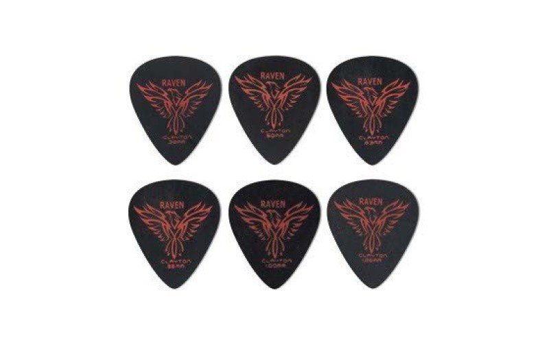 CLAYTON BS100 - набор медиаторов - 1.00 mm BLACK RAVEN стандартные 72 шт