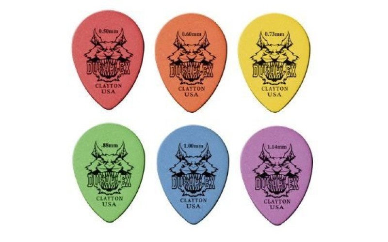 CLAYTON DXST60/12 - набор медиаторов - 0.60 mm DELRIN уменьшенные (12 шт.)