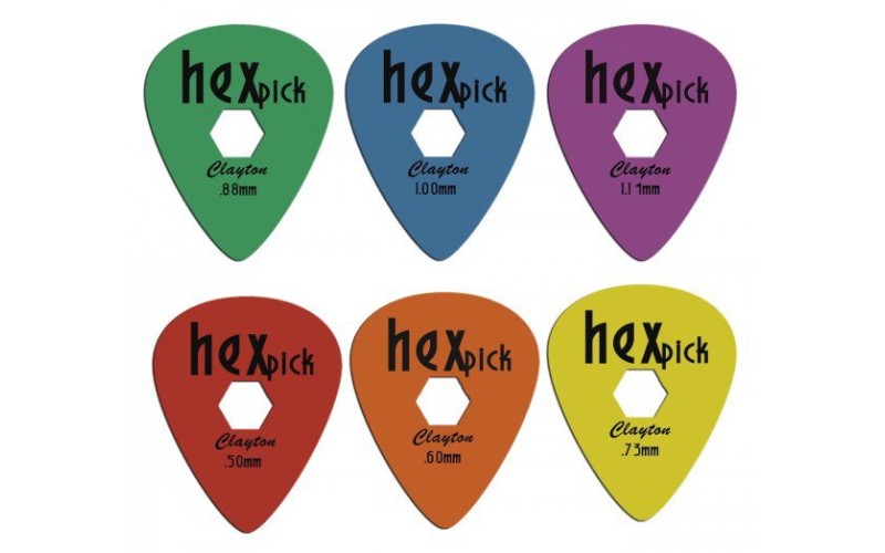 CLAYTON HX60/12 - набор медиаторов - 0.60 mm HEXpick стандартные медиаторы DURAPLEX