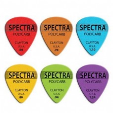 CLAYTON SPE60/12 - 0.60 mm стандартные медиаторы SPECTRA из поликарбоната, матовые 12 шт