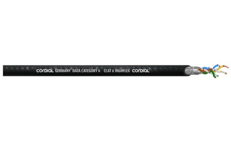 Cordial CCAT 6 HIGHFLEX BLACK гибкий Ethernet кабель cat6