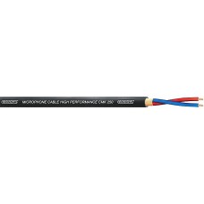Cordial CMK 250 BLACK микрофонный кабель диаметр6,4 мм, AWG 21, 2x0.5мм?, витой экран, черный