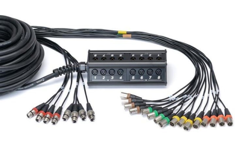 Cordial CYB 16-8 C мультикор (stagebox) 16xinput, 8xoutput, XLR male, 30,0 м, черный