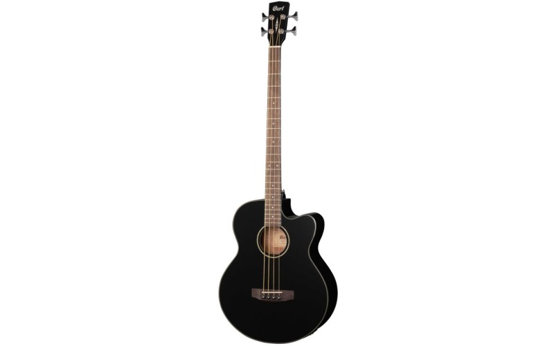 CORT AB850F BK with BAG Acoustic Bass Series Электроакустическая бас-гитара, с вырезом, черная