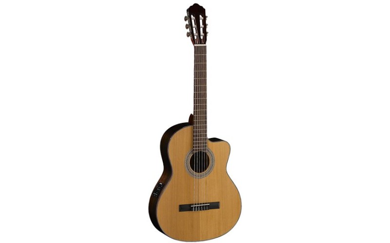 Cort AC250CF-NAT Classic Series Классическая гитара со звукоснимателем, с вырезом, цвет натуральный