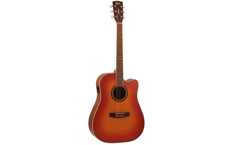 Cort AD890CF LVBS Standard Series Электроакустическая гитара, с вырезом, санберст