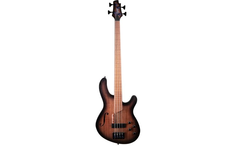 CORT B4FL MHPZ OPTA Artisan Series Бас-гитара безладовая, коричневый санберст
