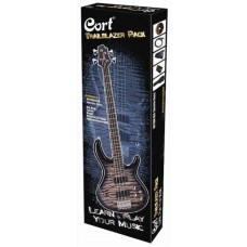 CORT CBP-DLX-FGB комплект: бас-гитара Cort DLX + чехол, тюнер, ремень, кабель, DVD