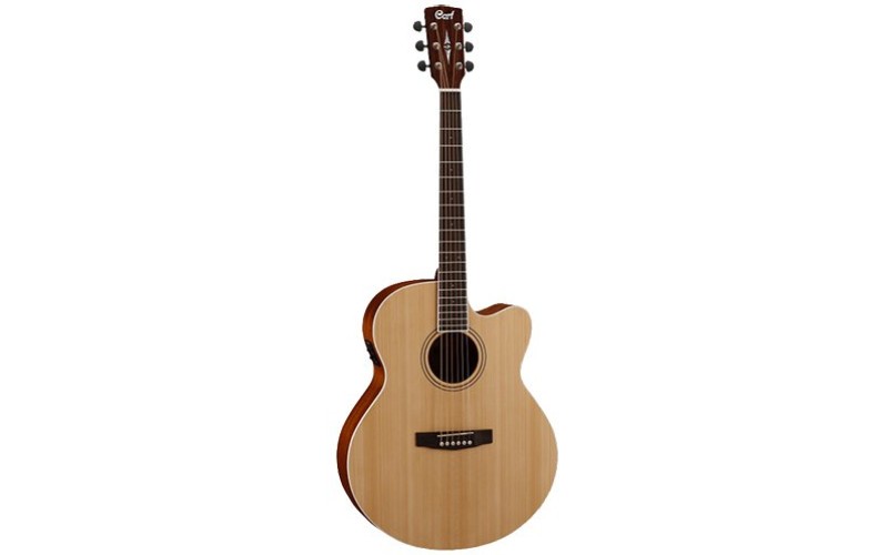 Cort CJ1F-NS CJ Series Электроакустическая гитара, с вырезом, цвет натуральный