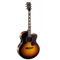 Cort CJ3V-TAB CJ Series Электроакустическая гитара, с вырезом, санберст