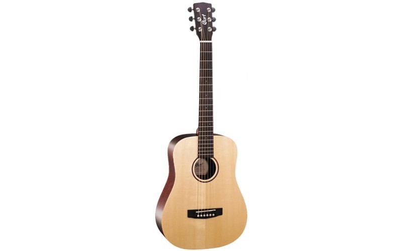 Cort EARTH-MINI-F Earth Series Электроакустическая гитара 3/4, цвет натуральный, с чехлом