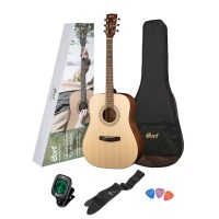 Cort EARTHPACK OP Earth Series Акустическая гитара+аксессуары, цвет натуральный