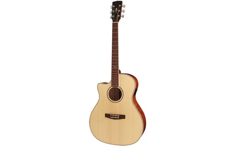 Cort GA-FF-LH-NAT Grand Regal Series Электроакустическая гитара, с вырезом, леворукая, натуральный