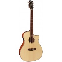 Cort GA-FF-NAT-Bag Grand Regal Series Электроакустическая гитара, с вырезом, с чехлом, натуральный