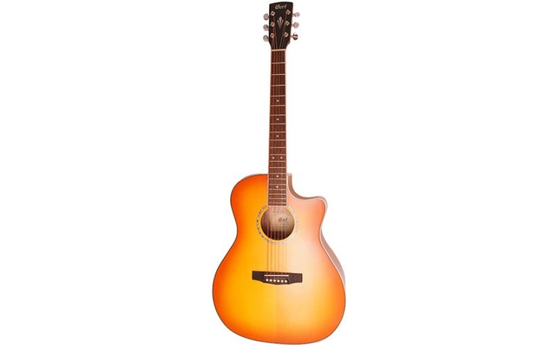 CORT GA-MEDX LVBS Grand Regal Series Электроакустическая гитара, с вырезом, санберст