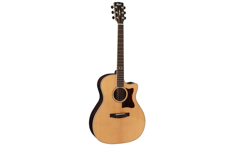 Cort GA5F-ZR Grand Regal Series Электроакустическая гитара, с вырезом, цвет натуральный