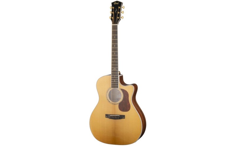 Cort Gold A8 NAT Gold Series Электроакустическая гитара, с вырезом, цвет натуральный