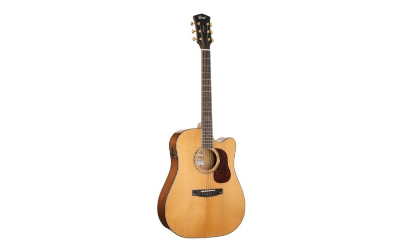 Cort Gold DC6 WCASE NAT Gold Series Акустическая гитара, цвет натуральный, с чехлом