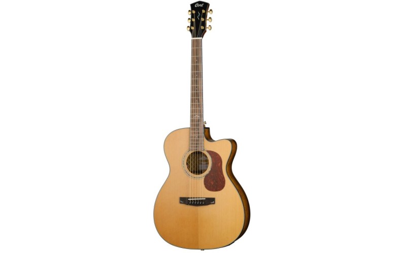 Cort Gold-OC6 Bocote WCASE NAT Gold Series Электроакустическая гитара, цвет натуральный, с чехлом
