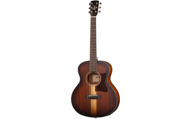 Cort Little-CJ-Blackwood-OPLB CJ Series Электроакустическая гитара 3/4 с чехлом, санберст