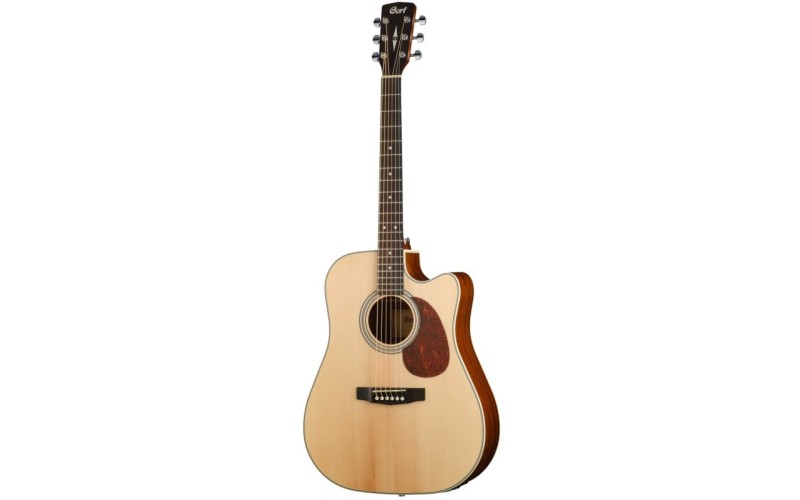 Cort MR500E NT MR Series Электроакустическая гитара, с вырезом, цвет натуральный глянцевый