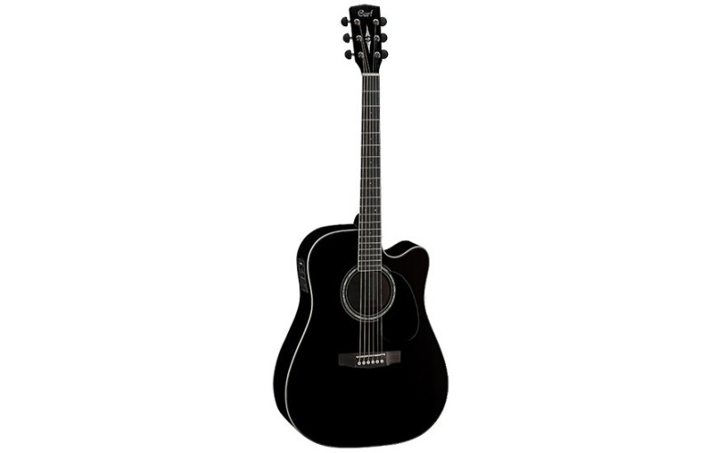 Cort MR710F-BK MR Series Электроакустическая гитара, с вырезом, черная