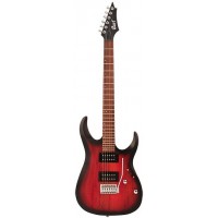 Cort X100 OPBB X Series Электрогитара, красный санберст