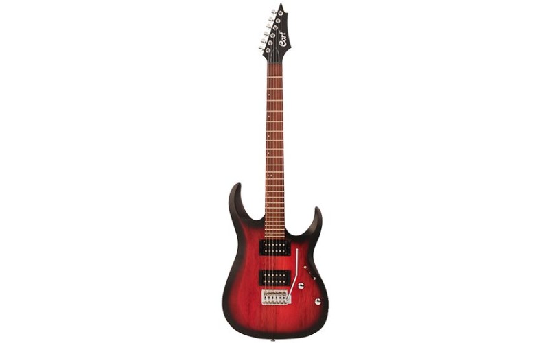 Cort X100 OPBB X Series Электрогитара, красный санберст