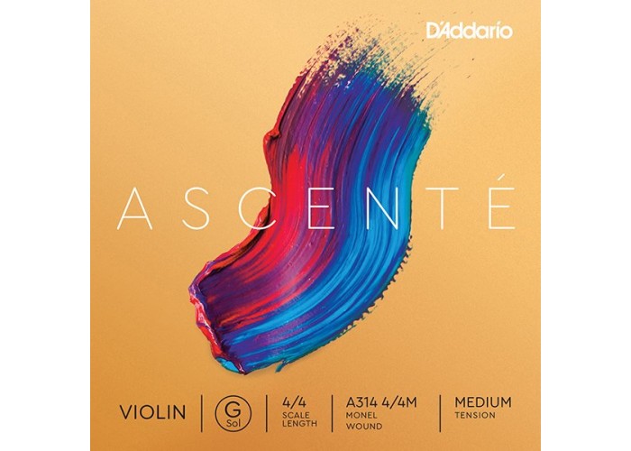 D'Addario A314-4/4M Ascente Отдельная струна G для скрипки 4/4, среднее натяжение