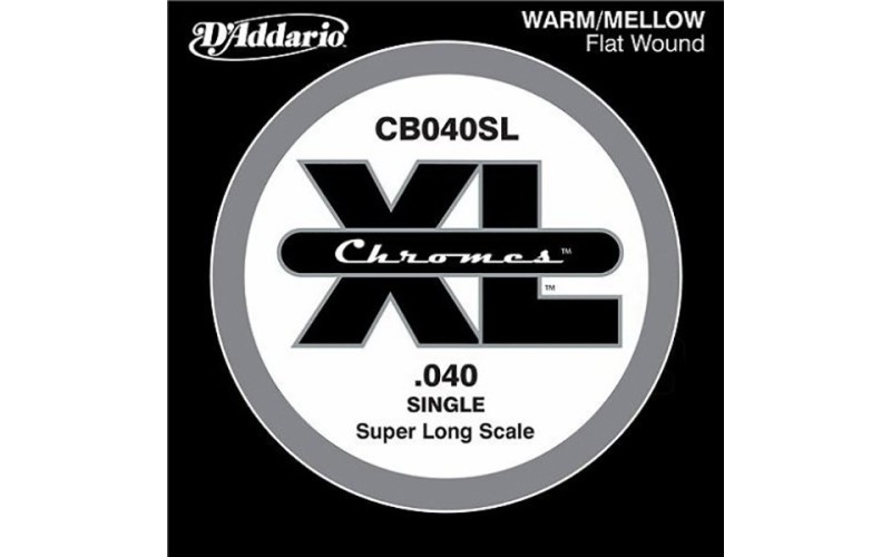 D'Addario CB040SL Chromes Bass Отдельная струна для бас-гитары, 040, Super Long Scale