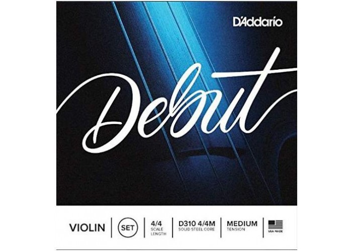 D'Addario D310-4/4M Debut Комплект струн для скрипки размером 4/4, среднее натяжение