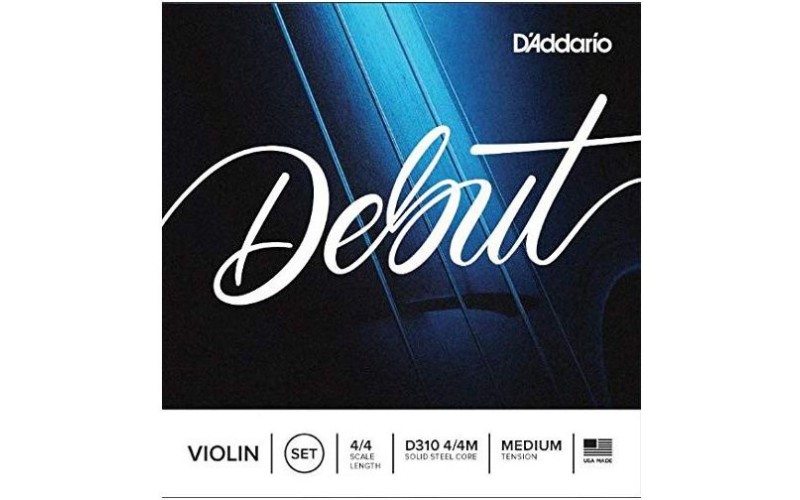 D'Addario D310-4/4M Debut Комплект струн для скрипки размером 4/4, среднее натяжение