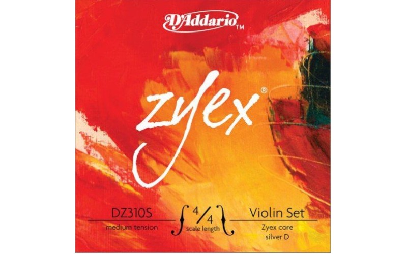 D'ADDARIO DZ310S 4/4M Zyex струны скрипичные 4/4, medium (Silver D)