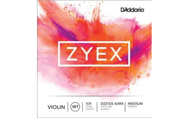 D'ADDARIO DZ310S 4/4M Zyex струны скрипичные 4/4, medium (Silver D)