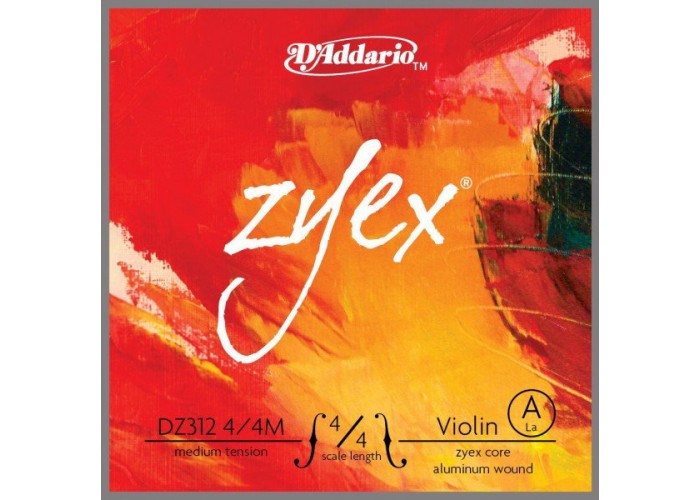 D'ADDARIO DZ312 4/4M Zyex, струна скрипичная 4/4 medium, A