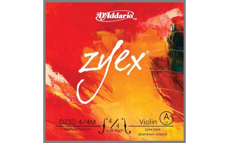 D'ADDARIO DZ312 4/4M Zyex, струна скрипичная 4/4 medium, A