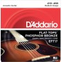 D'ADDARIO EFT17 струны для акустической гитары, фосфор бронза, Medium 13-56 полукруглая оплетка