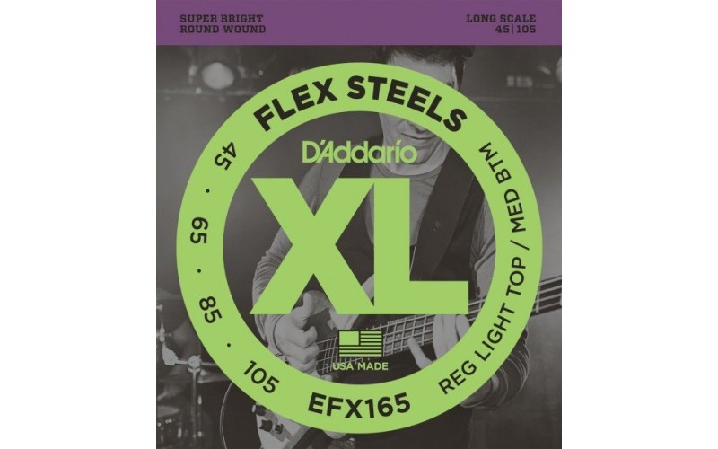 D'ADDARIO EFX165 струны для бас гитары Custom Light, 45-100