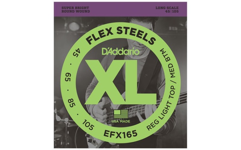 D'ADDARIO EFX165 струны для бас гитары Custom Light, 45-100