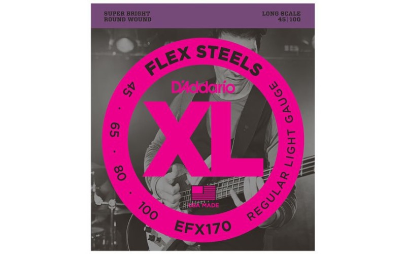 D'ADDARIO EFX170 струны для бас гитары, Light, 45-100