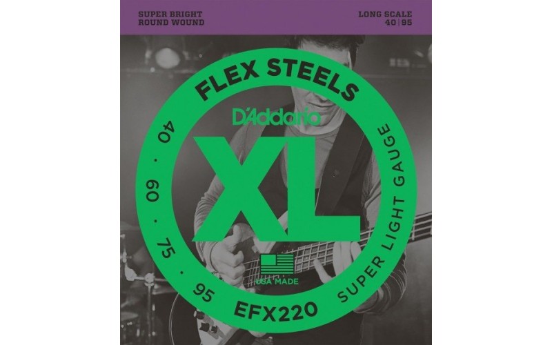 D'ADDARIO EFX220 струны для бас гитары, Super Light, 40-95