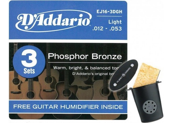 D'ADDARIO EJ16-3DGH 3 комплек струн для акустической гитары