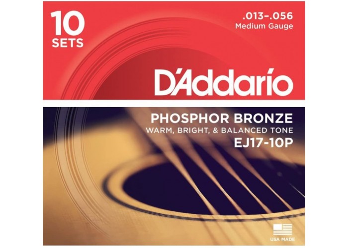 D'ADDARIO EJ17 -10P Струны для акустической гитары