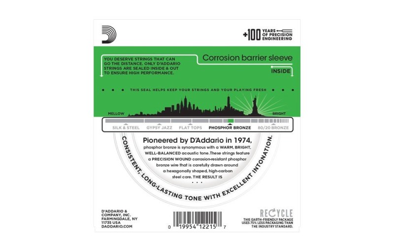 D'ADDARIO EJ18 - струны для акустической гитары, 14-59