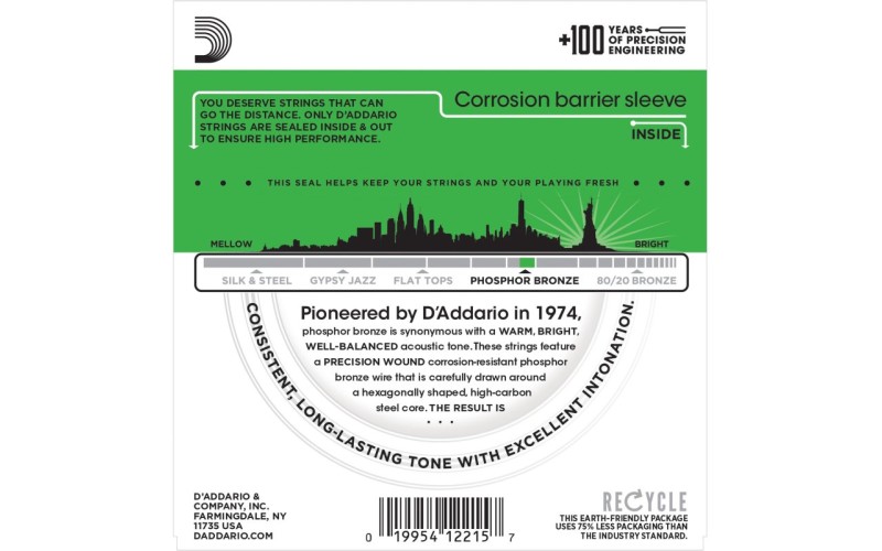 D'ADDARIO EJ18 - струны для акустической гитары, 14-59