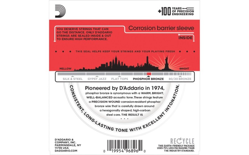 D'ADDARIO EJ24 - струны для акустической гитары, 13-56