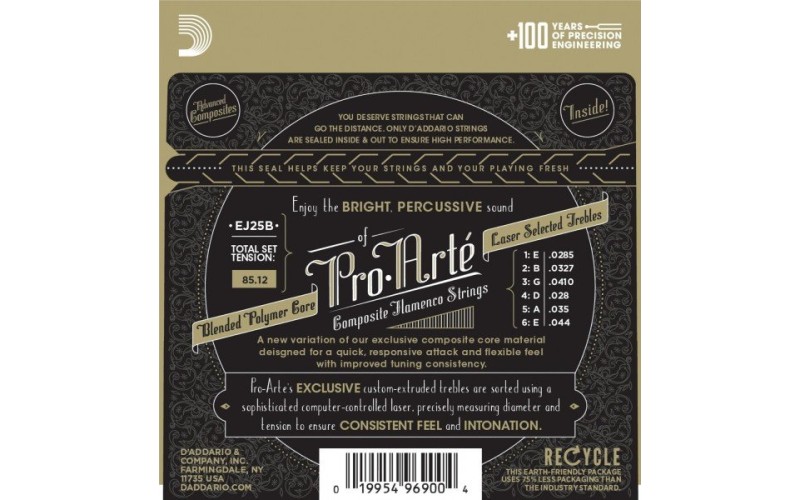 D'ADDARIO EJ25B - струны для классической гитары Flamenco 