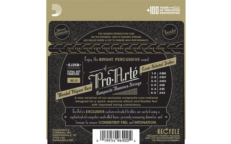 D'ADDARIO EJ25B - струны для классической гитары Flamenco 